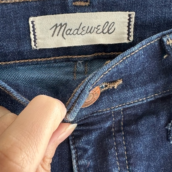 Madewell 10” High-Rise Dark Wash Denim Skinny Jeans, Size 26 - Picture 9 of 16
